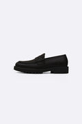 LEATHER & SUEDE PENNY LOAFERS