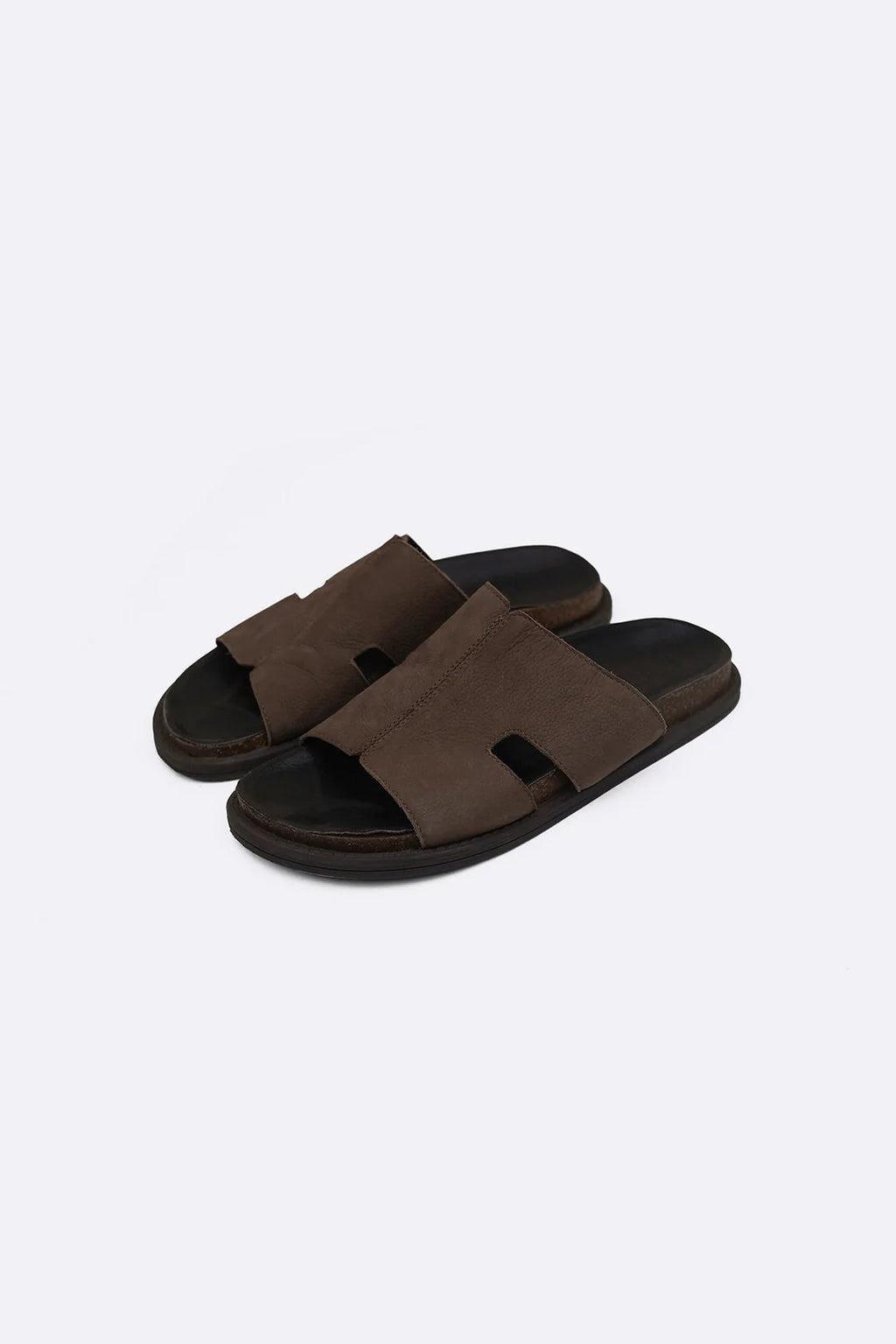 LEATHER CASUAL SLIDES
