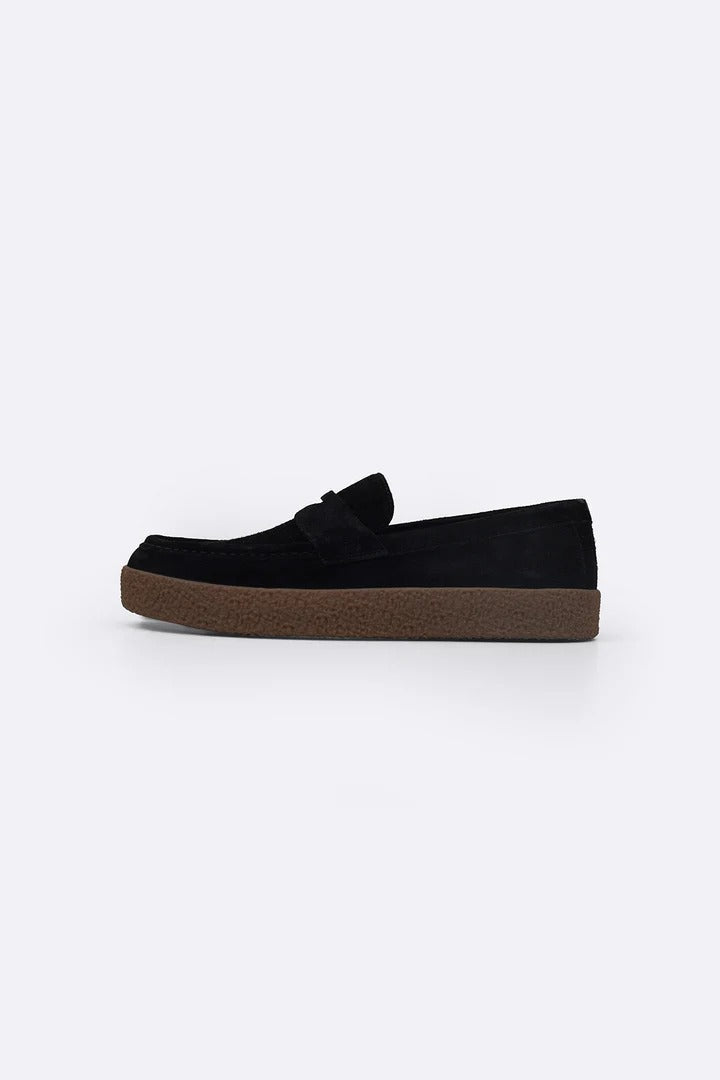 SUEDE PENNY FLATS