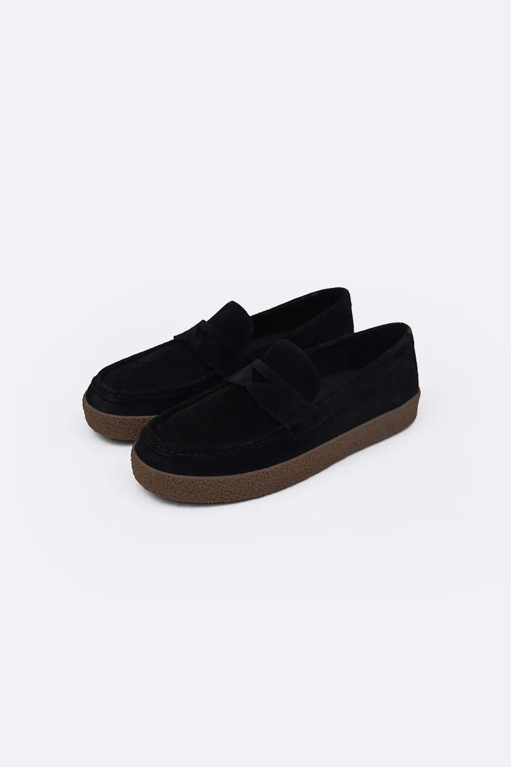 SUEDE PENNY FLATS