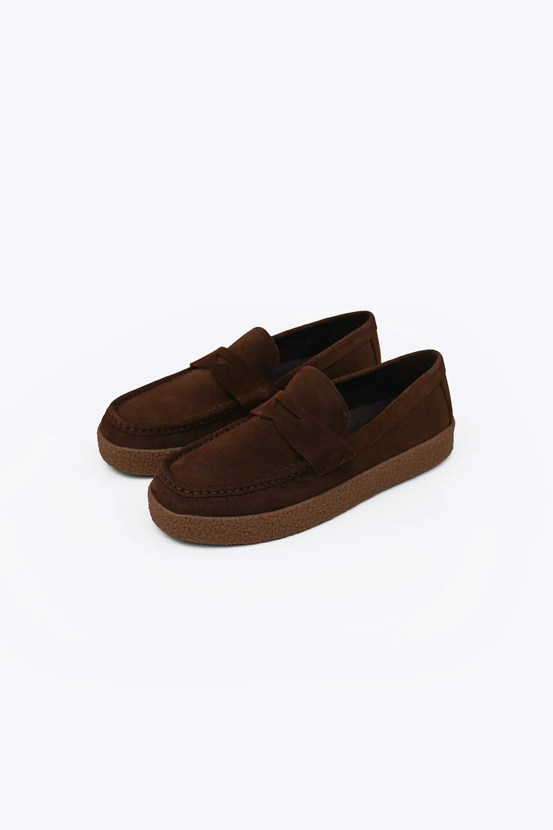 SUEDE PENNY FLATS