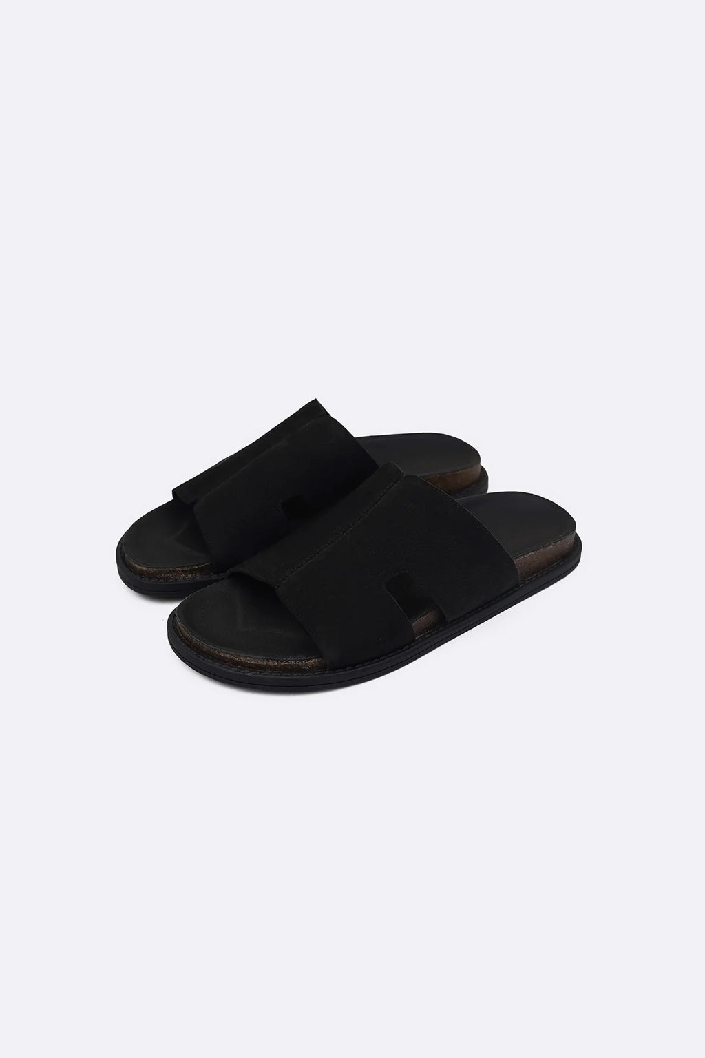 LEATHER CASUAL SLIDES