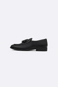 GRAINED LEATHER TASSEL LOAFERS