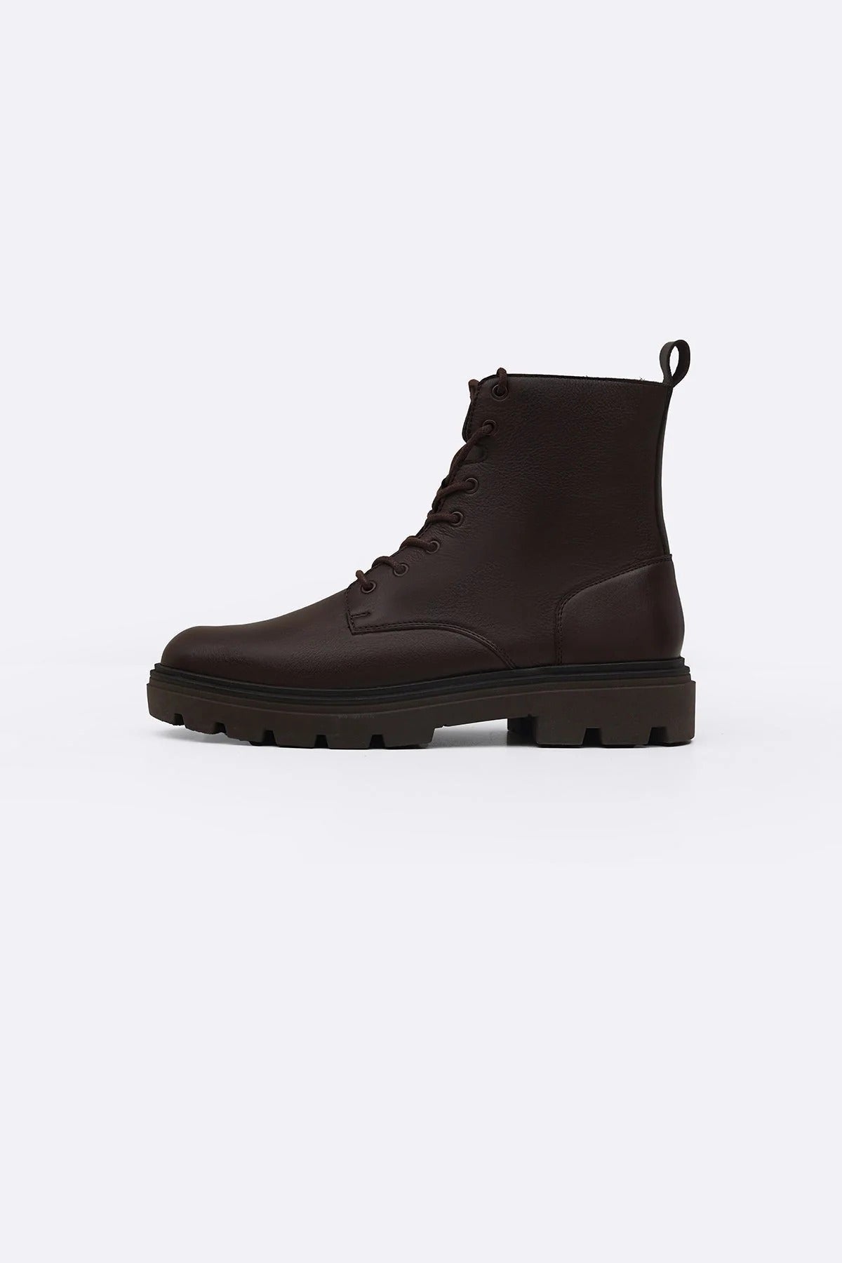 CHUNKY LEATHER BIKER BOOTS